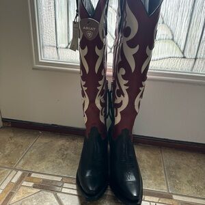 Ariat Women's Western Boots - Red and White